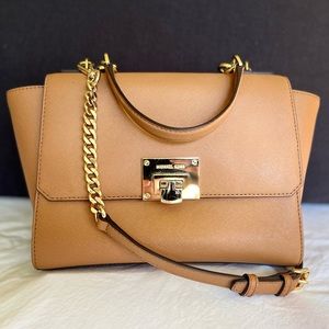 Michael Kors Tina Leather Satchel with removable crossbody - Mint Condition!